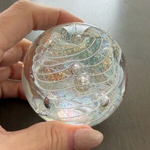 Glass orb, decor/ paper weight